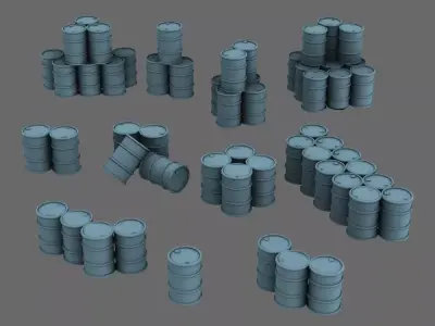 BWTF Scenic Oil Drums Ver 01 3D print model