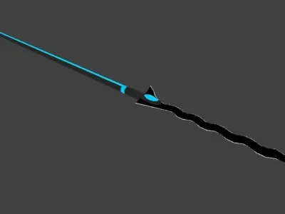 Lance-9 black and blue Low-poly 3D model