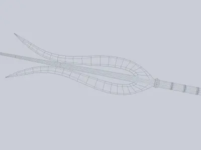 Demonic blade Low-poly 3D model