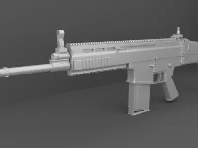 Scar-H Rifle 3D model