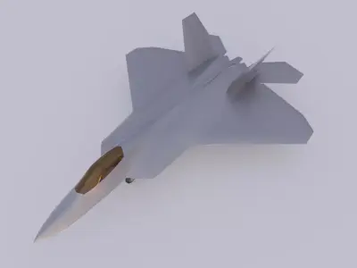 F22 Raptor Low-poly 3D model