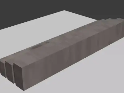 Rectangular Concrete Beam Collection Free 3D model