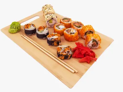 Sushi Low-poly 3D model