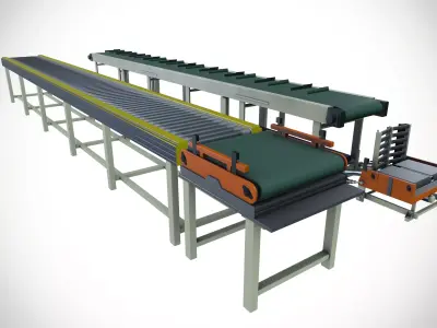 Motorized Conveyor Belt 3D model