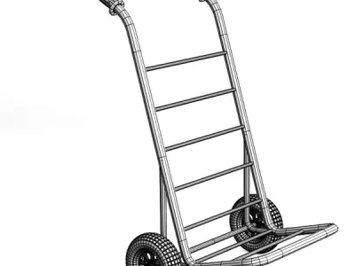 Hand truck 3D model 10