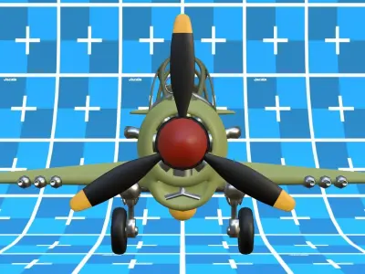 Cartoon Fighter Low-poly 3D model Low-poly 3D model