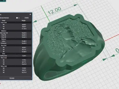 3d jewelry ring David ready to printing and casting 3D print model