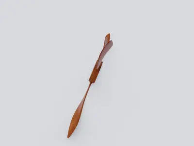 Fan 3D model wooden propeller Low-poly 3D model