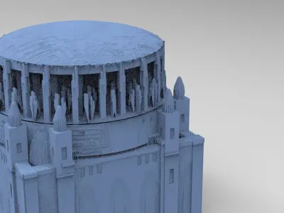 Sci fi City Dome unique  3D model