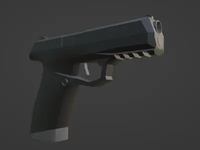 RZs21 gun Low-poly 3D model