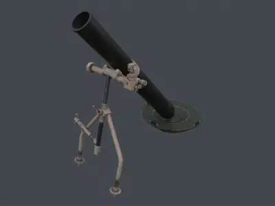 Tampella M120mm Low-poly 3D model