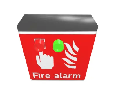 Manual Call Point Fire Alarm Low-poly 3D model purchase