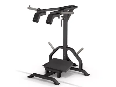 Leverage squat and calf raise machine 3D model