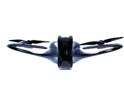Futuristic  Aircraft - High-Poly Sci-Fi 3D Model 3D model