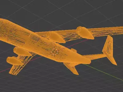 Fictional Twin Tail Heavy Cargo Aircraft 3D model