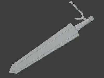 Guts sword Dragonslayer Low-poly 3D model