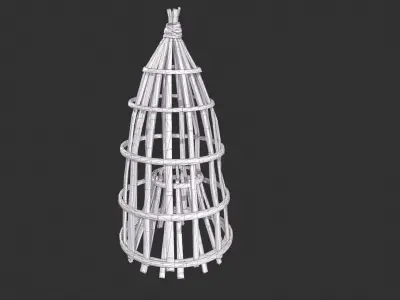 Bamboo Fish Trap Low-poly 3D model