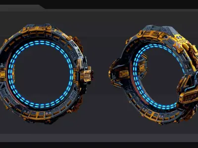 Heavy JumpGate JG4  Low-poly 3D model