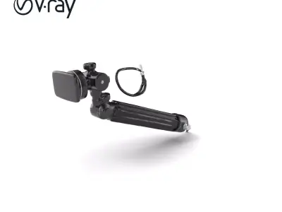 Telescopic Boom Arm Spiral Cable model pack Low-poly 3D model