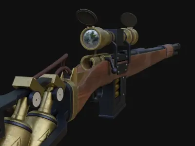 SR1 - Rifle Low-poly 3D model