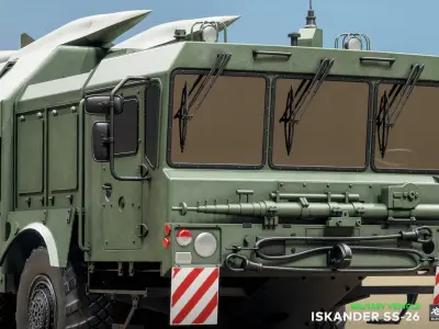 Iskander SS-26 - Military Vehicle Low-poly 3D model
