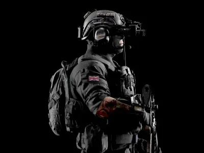 Military helmet GAME READY Low-poly 3D model buy