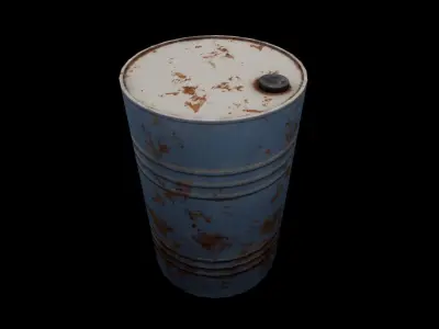 Rusty Metal Barrel - Game Ready Low-poly 3D model