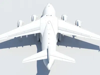 McDonell Douglas C17 Globemaster III Military Static low poly Low-poly 3D model