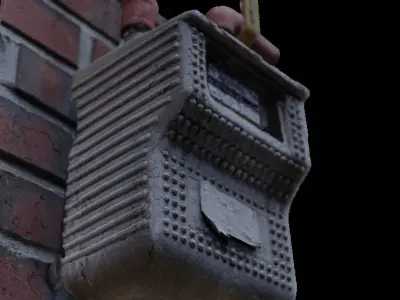 Korean style gas meter 3D model