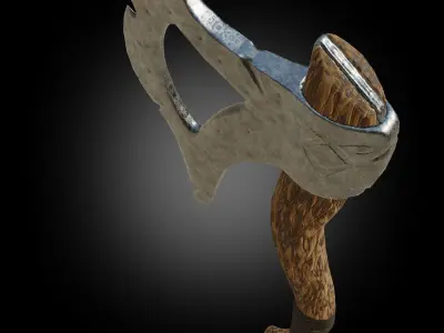 Battle-axe Weapon PBR Low-poly game ready Low-poly 3D model