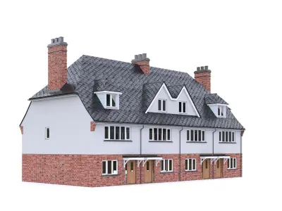 English Brick House 06 Low-poly 3D model