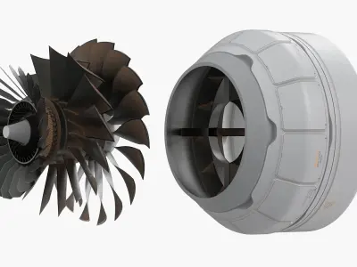  Thrust Fan Engine Unit White 