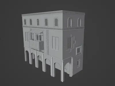 Eastern house 3D model purchase