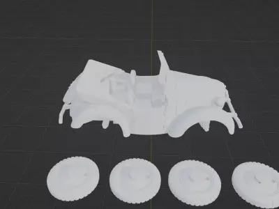 kurogane type 95 4x4  ww2 3D print model