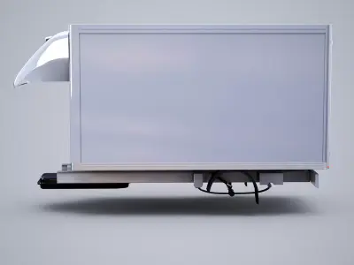 Refrigerated Van Box Structure Low-poly 3D model