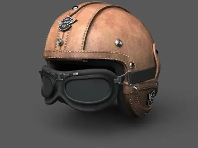 Helmet military Scifi low poly 3d model  Low-poly 3D model