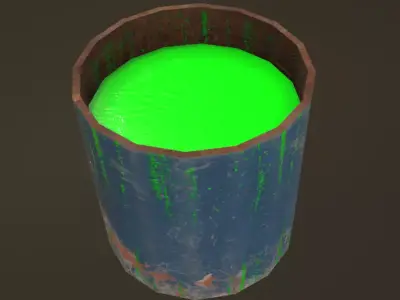 Toxic Waste Tank Low-poly 3D model