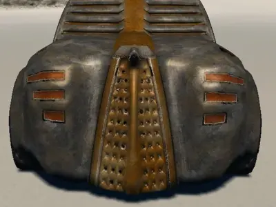 Thracar old rusty car 3D print model