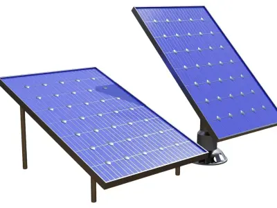 Solar Panel Set Low-poly 3D model
