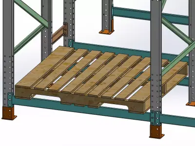 Pallet Racking System-Storage Rack-Industrial Shelving 3D model