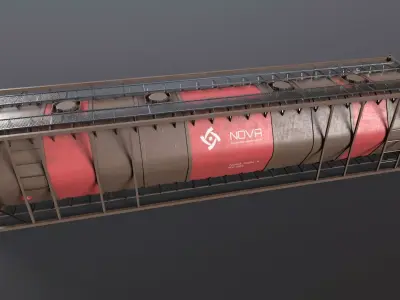 Tank Container Low-poly 3D model