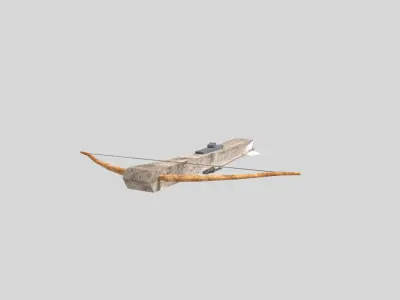 low poly medieval crossbow Low-poly 3D model