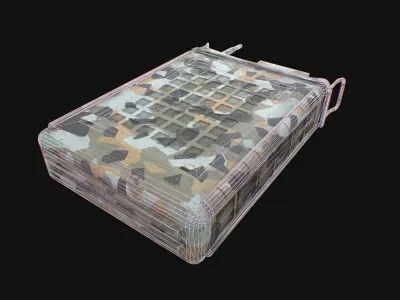 Modern Military Radio - Camouflage Low-poly 3D model