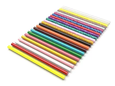Hot Glue Sticks Set 3D model
