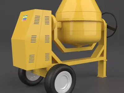 Concrete mixer 1 3D model