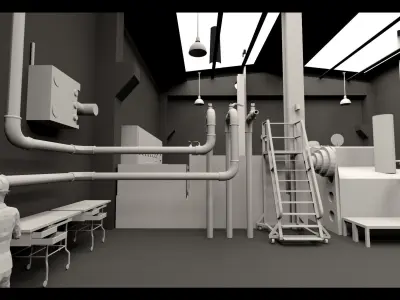 Interior Factory- Vol 06- High detail 3d models 3D model
