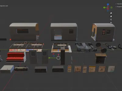 Realistic Subway Train  Game Ready Asset Low-poly 3D model
