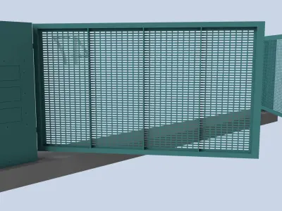 Modern Turnable Gate Low-poly 3D model