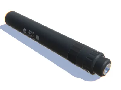 Tactical Silencer 45 ACP 9MM Low-poly 3D model