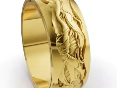 RING VENUS Y MARTE 3DM STL OBJ model for 3D printing and CNC 3D print model